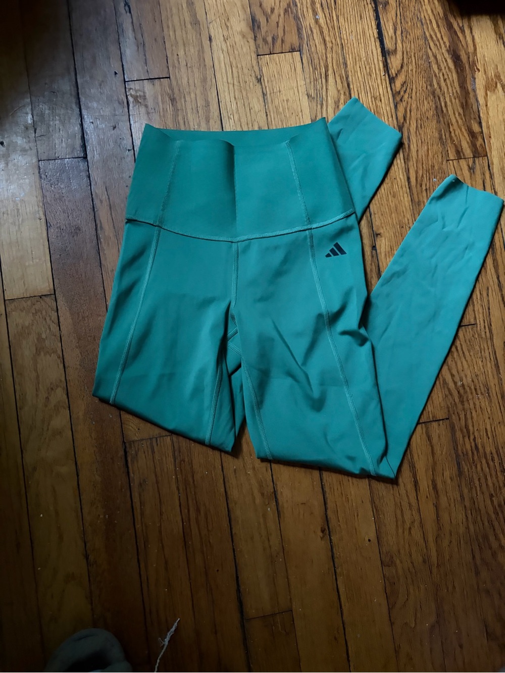 Adidas Teal High-Waist Workout Leggings